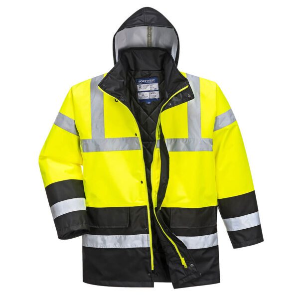 S466 - Hi-Vis Contrast Winter Traffic Jacket Yellow/Royal