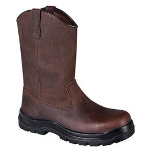 FC16 Composite Leather Rigger Boot featuring premium full-grain leather, a fibreglass toecap, slip-resistant outsole, and a lightweight, heat-resistant design for industrial use.