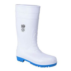 FC03 ESD Perforated Safety Clog featuring a breathable microfibre upper, composite toecap, slip-resistant outsole, and anti-static properties for industrial and cleanroom environments.