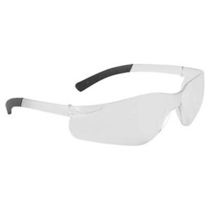 PW38 Pan View Safety Glasses with a sleek wrap-around design, lightweight frame, anti-scratch coating, and UV protection for superior safety and comfort.