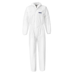 ST40 BizTex Microporous Coverall with elasticated hood, ankles, cuffs, and waist. Made from microporous material for superior protection against liquids and particles. CE-CAT III certified.